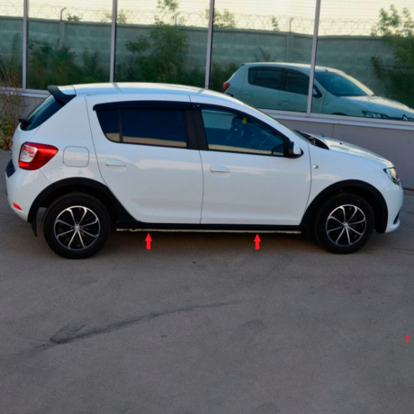 Комплект накладок на арки + накладки на пороги "KART RS NEW" для Renault Sandero (без комплектации) купить недорого с доставкой в Рыбинск