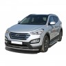 Защита порогов с алюминиевым листом (d63,5) для Hyundai Santa Fe (2012-2016)(Окрашенное) купить недорого с доставкой в Рыбинск