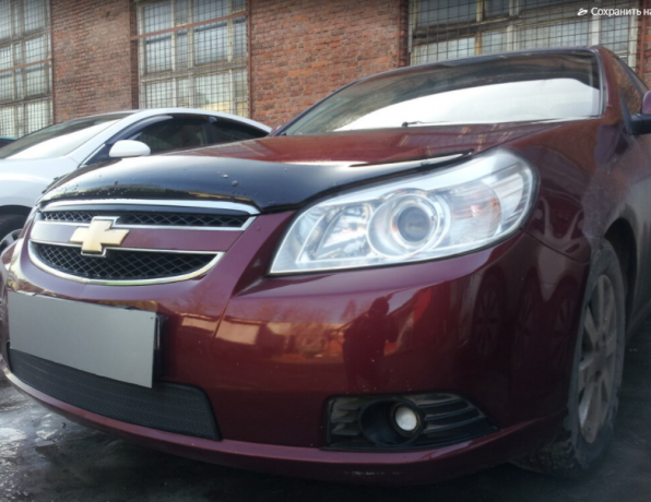 Защита радиатора "Standart" Chevrolet Epica (2006-2013) чёрная купить недорого с доставкой в Рыбинск