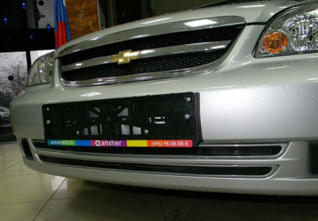 Защита радиатора "Standart" Chevrolet Lacetti седан (2004-2013) чёрная купить недорого с доставкой в Рыбинск
