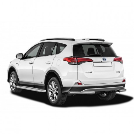 Защита заднего бампера «Уголки» (d51) для Toyota RAV4 рестайлинг, (2015-н.в.)(Окрашенное) купить недорого с доставкой в Рыбинск