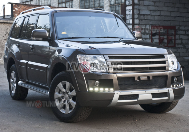 Бампер передний (в сборе) "Broomer Design" для Mitsubishi Pajero 4 (2006-2015) купить недорого с доставкой в Рыбинск