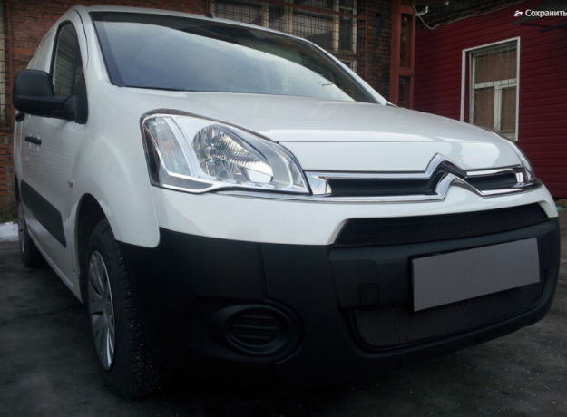 Защита радиатора "Standart" Citroen Berlingo рестайлинг (2008-2016) чёрная купить недорого с доставкой в Рыбинск