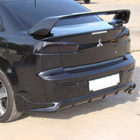 Накладка (юбка) заднего бампера "Zodiak" var №1 для Mitsubishi Lancer X (2007-2016) купить недорого с доставкой в Рыбинск