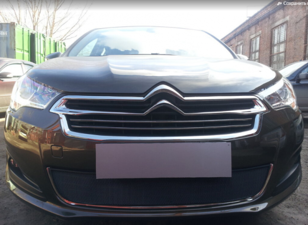 Защита радиатора "Standart" Citroen C4 седан (2013-2016) чёрная купить недорого с доставкой в Рыбинск