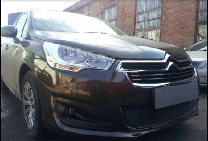 Защита радиатора "Standart" Citroen C4 седан (2013-2016) чёрная купить недорого с доставкой в Рыбинск