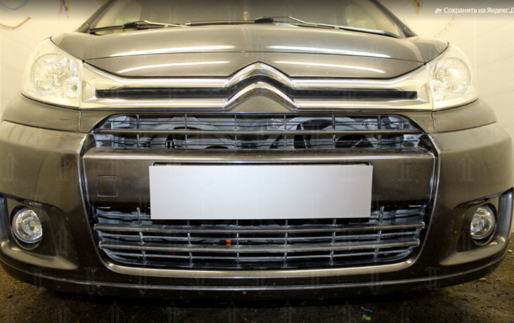Защита радиатора "Standart" Citroen Jumpy рестайлинг (2012-2017) верх, чёрная купить недорого с доставкой в Рыбинск