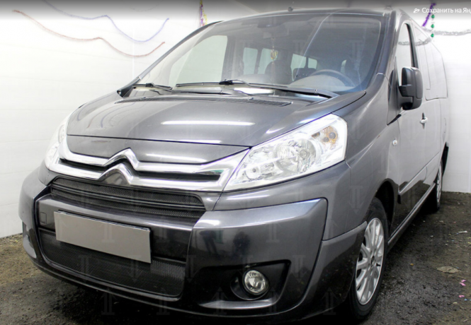 Защита радиатора "Standart" Citroen Jumpy рестайлинг (2012-2017) верх, чёрная купить недорого с доставкой в Рыбинск