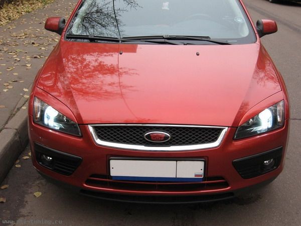 Накладки на фары (реснички) широкие var №2 для Ford Focus 2 (2004-2008) купить недорого с доставкой в Рыбинск