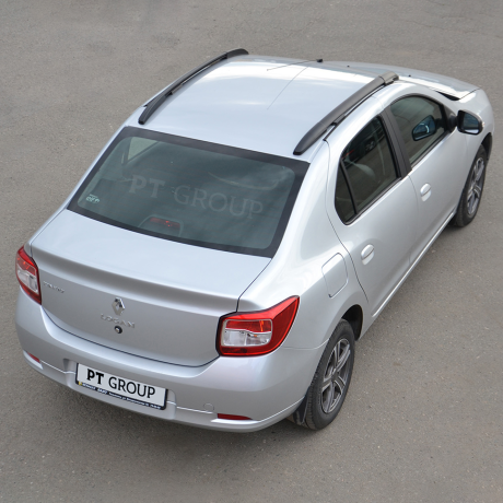 Рейлинги (Черный Муар) "Комфорт" RENAULT Logan (2014-н.в.) купить недорого с доставкой в Рыбинск