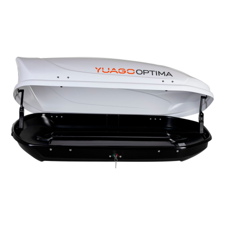 Автобокс YUAGO OPTIMA (тиснение) (EuroLock), белый, 390л купить недорого с доставкой в Рыбинск
