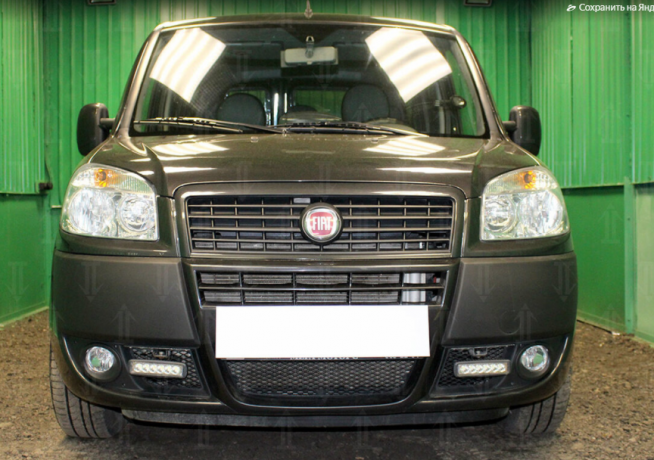 Защита радиатора "Standart" Fiat Doblo (2005-2016) чёрная купить недорого с доставкой в Рыбинск