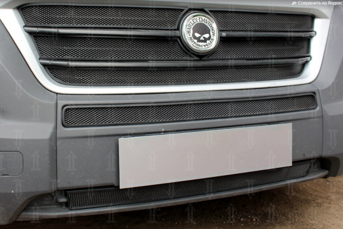 Защита радиатора "Standart" Fiat Ducato (2014-н.в.) чёрная купить недорого с доставкой в Рыбинск