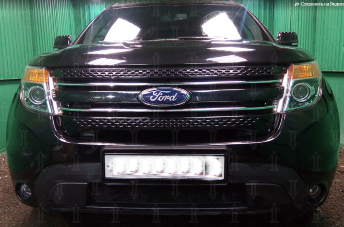 Защита радиатора "Standart" Ford Explorer (2010-2016) чёрная купить недорого с доставкой в Рыбинск