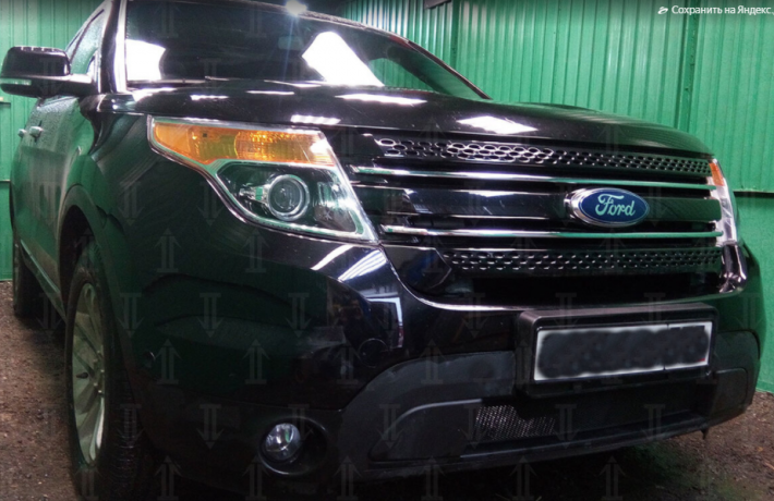 Защита радиатора "Standart" Ford Explorer (2010-2016) чёрная купить недорого с доставкой в Рыбинск