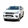 Защита порогов с алюминиевым листом (d63,5) для Toyota Hilux pickup (2017-н.в.)(Окрашенное) купить недорого с доставкой в Рыбинск