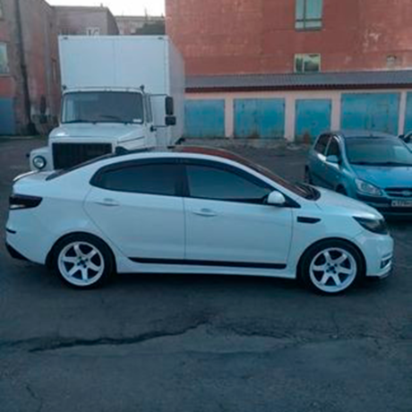 Накладки на пороги KIA RIO III (2014-2017) купить недорого с доставкой в Рыбинск