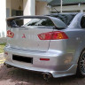 Накладка (юбка) заднего бампера "Zodiak" var №2 (двойной выхлоп) для Mitsubishi Lancer X (2007-2016) купить недорого с доставкой в Рыбинск