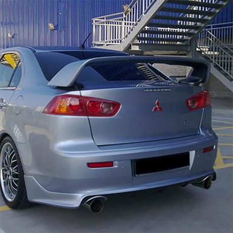Накладка (юбка) заднего бампера "Zodiak" var №2 (двойной выхлоп) для Mitsubishi Lancer X (2007-2016) купить недорого с доставкой в Рыбинск