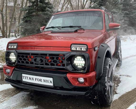 Решетка радиатора "TITAN" для B@3 2121, 21213, 21214, 2131 "L@DA 4x4" (без защитной сетки) RAPTOR купить недорого с доставкой в Рыбинск