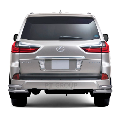 Защита заднего бампера двойная угловая d63/51мм (НПС) LEXUS 450D (2015-н.в.) купить недорого с доставкой в Рыбинск