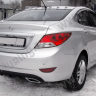 Диффузор заднего бампера var №2 (текстурный пластик) для Hyundai Solaris (2010-2013) купить недорого с доставкой в Рыбинск