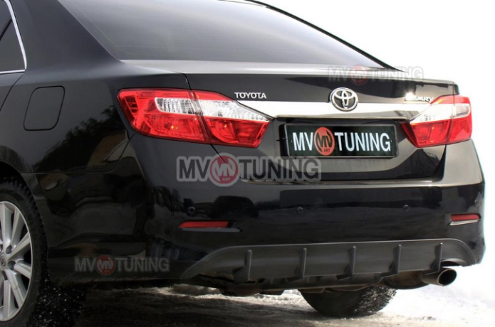 Диффузор заднего бампера var №1 (под окраску) для Toyota Camry XV50 (2012-2014) купить недорого с доставкой в Рыбинск