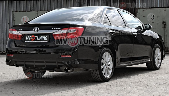 Диффузор заднего бампера var №1 (под окраску) для Toyota Camry XV50 (2012-2014) купить недорого с доставкой в Рыбинск