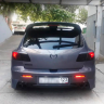 Накладки (клыки) на задний бампер Mazda 3, хэтчбэк (2003-2009), глянец купить недорого с доставкой в Рыбинск