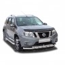 Защита порогов с алюминиевым листом (d63,5) для Nissan Terrano (2014-н.в.)(Окрашенное) купить недорого с доставкой в Рыбинск