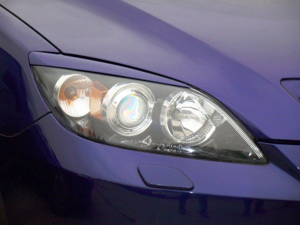 Накладки на фары (реснички) короткие var №1 для Mazda 3 Hatchback (2004-2009) купить недорого с доставкой в Рыбинск
