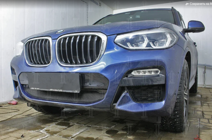 Защита радиатора "Standart" BMW X3 (2017-2021) чёрная купить недорого с доставкой в Рыбинск